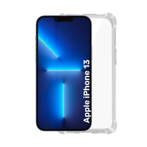Jc funda de silicona transparente para apple iphone 13 con bordes reforzados