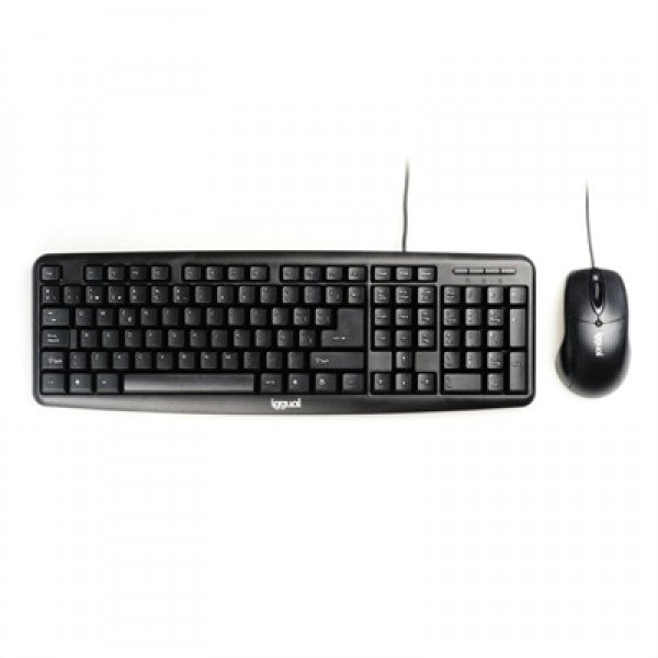Iggual kit teclado y ratón com-ck-basic negro