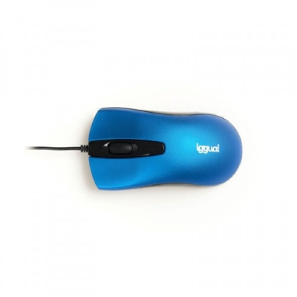 Iggual ratón óptico com-business-1200dpi azul