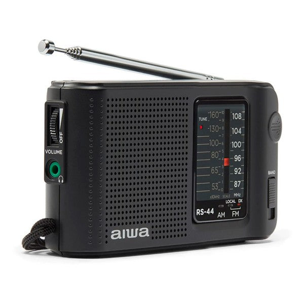 Aiwa rs-44 negro / radio fm am portátil