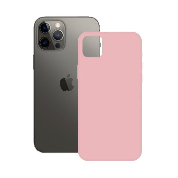 Ksix trasera silicona rosa / apple iphone 12 pro max