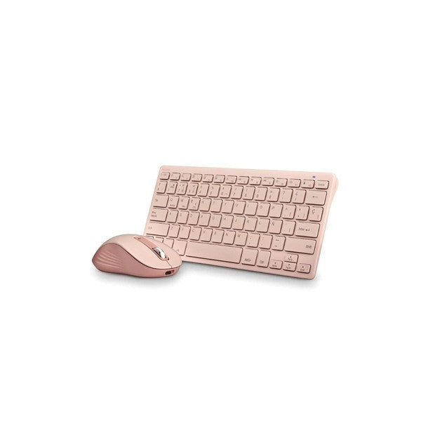Ngs kit teclado y raton multifuncion recarg rosa