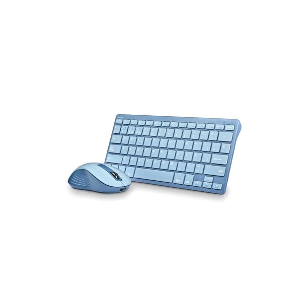 Ngs kit teclado y raton multifuncion recarg azul