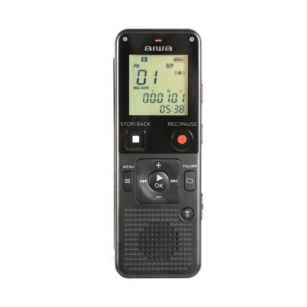 Aiwa dvr-a600 black / grabadora de voz digital 16gb