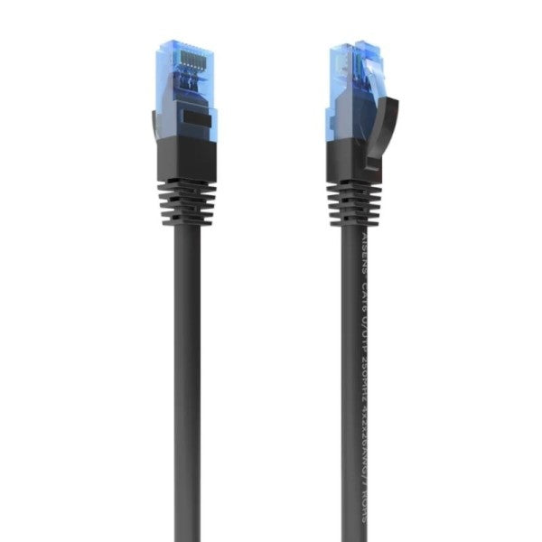 Aisens cable rj45 cat.6 utp awg26 cca negro 25cm