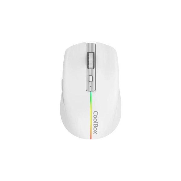 Coolbox gaming ratón  w01 1600dpi inalámbrico blan