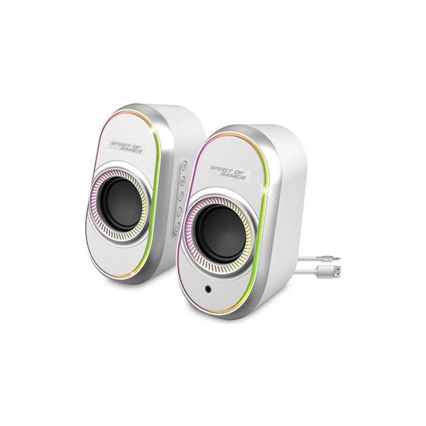 Spirit of gamer altavoz 2.0 fanatic 500 rgb white