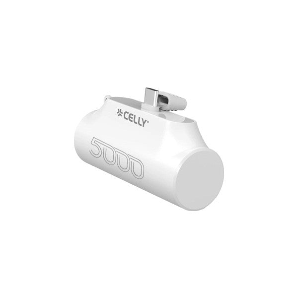 Celly powerbank compacta usb-c 5000 mah blanca