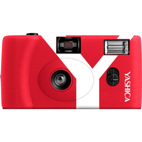 Yashica mf-1 snapshot art camera rojo / cámara compacta analógica