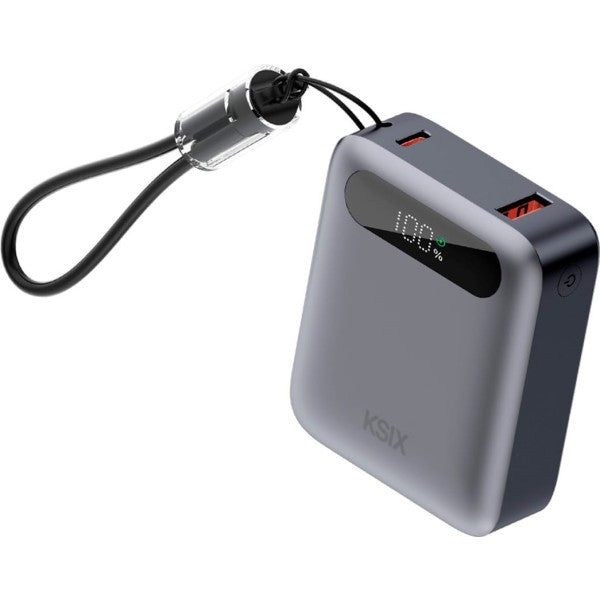 Ksix bpb10pd22g gris / powerbank 10.000 mah / carga rápida 22,5 w
