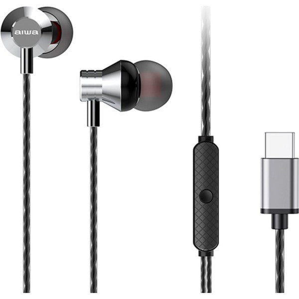 Aiwa estm-50 usb-c silver / auriculares inear con cable