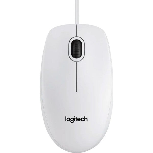 Logitech b100 blanco / ratón óptico usb con cable / 800 dpi