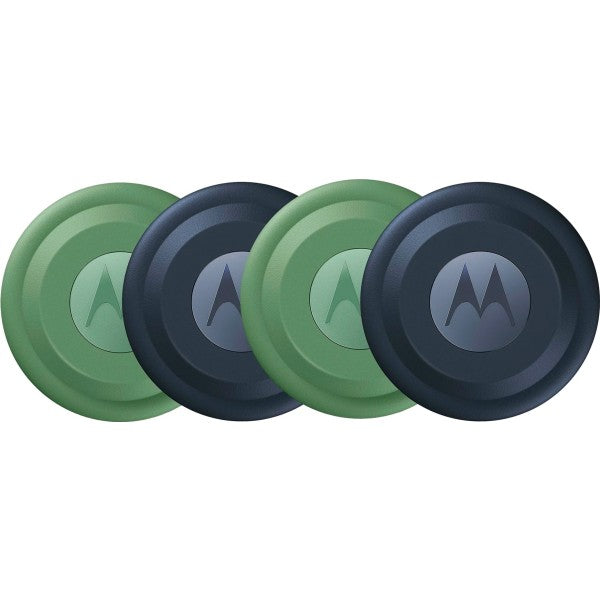 Motorola moto tag azul y verde / rastreador gps / pack de 4 piezas
