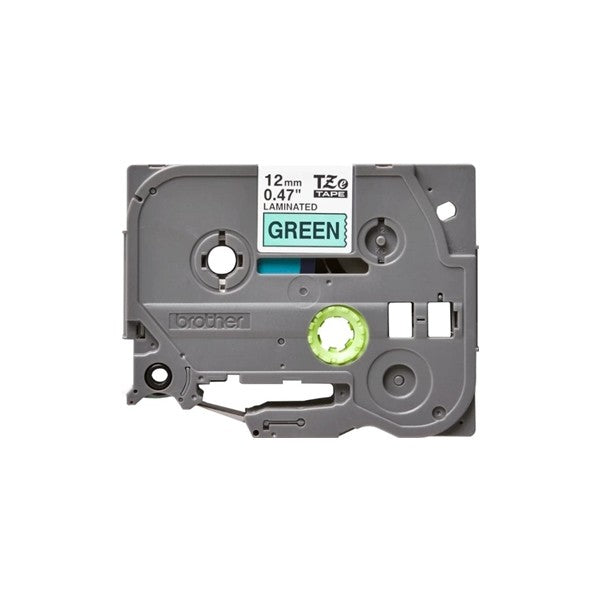 Brother cinta laminada negro/verde 12 mm